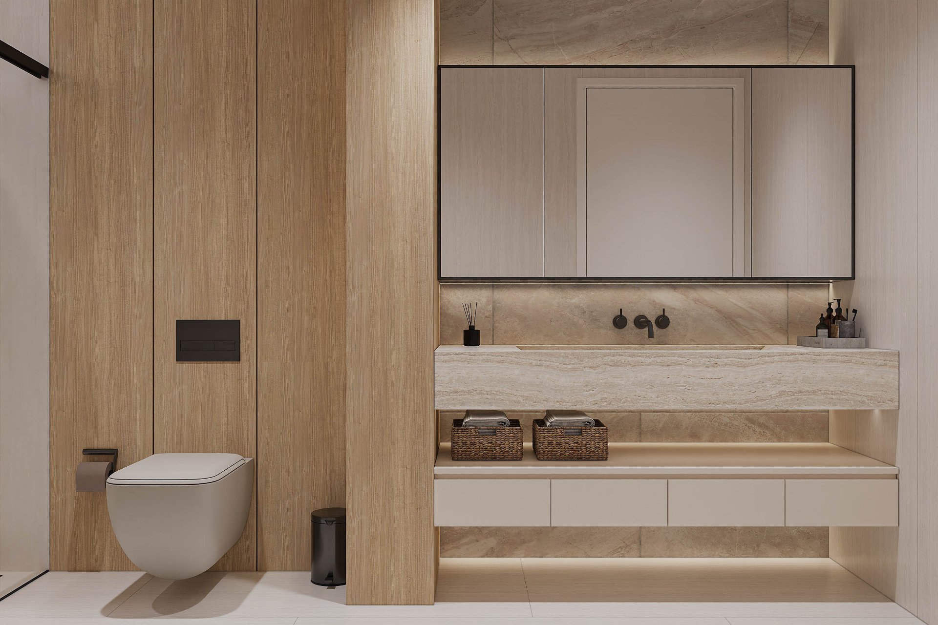 bảo quản nội thất gỗ công nghiệp – dự án Thu Duc House (7)