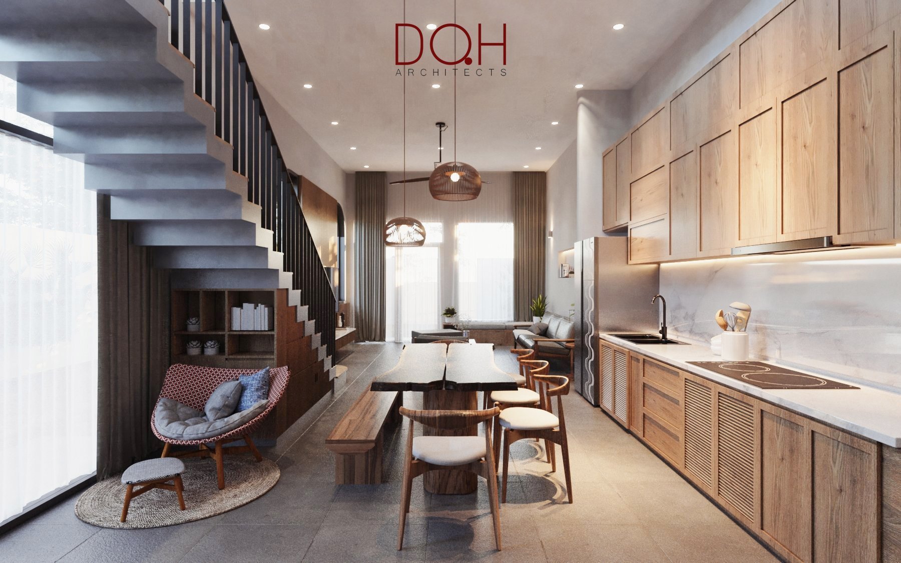 chi phí hoàn thiện nội thất nhà phố – dự án Hung House (4)