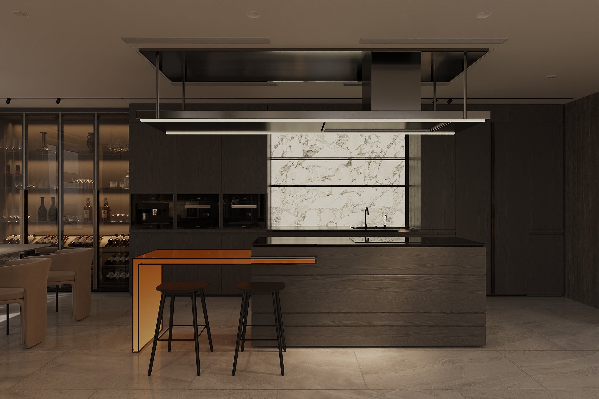 thiết kế bếp có đảo – dự án Opera Duplex (3)