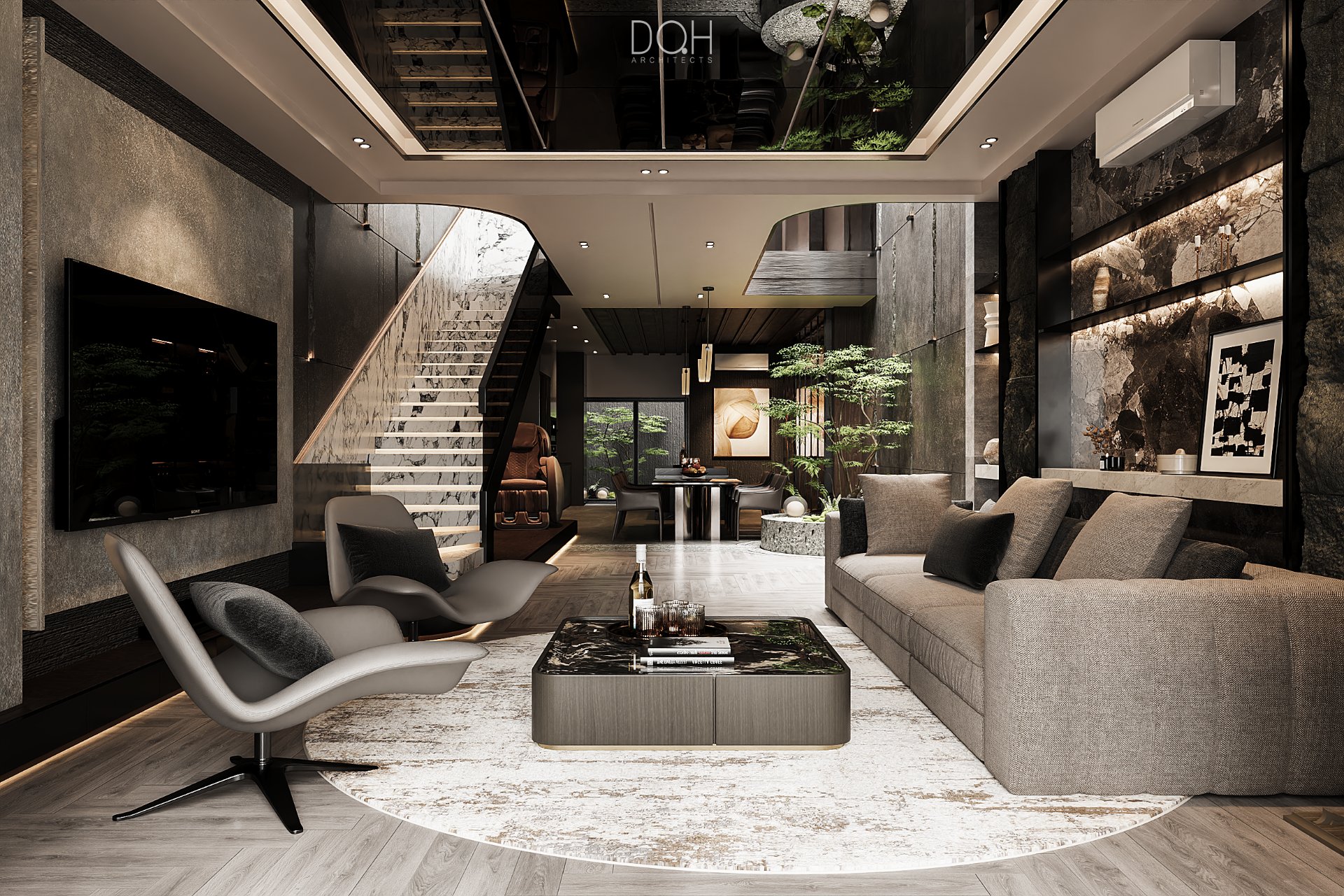 thiết kế phòng khách – dự án Kim House (5)