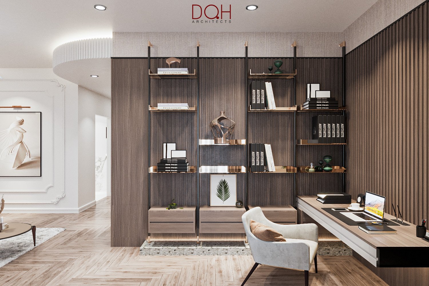 thiết kế phòng ngủ master – dự án Villa Luxury (5)