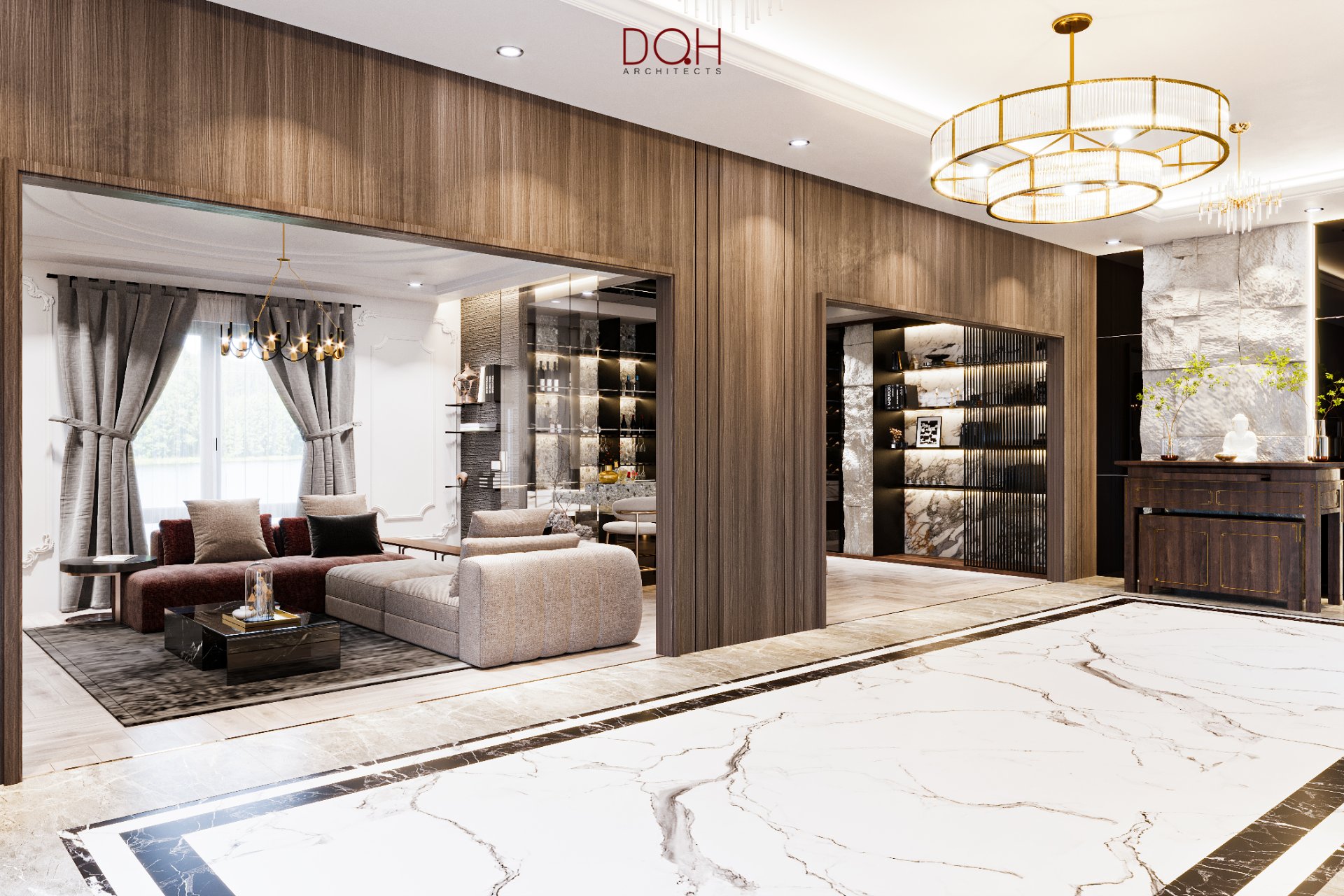 thiết kế phòng ngủ master – dự án Villa Luxury (7)