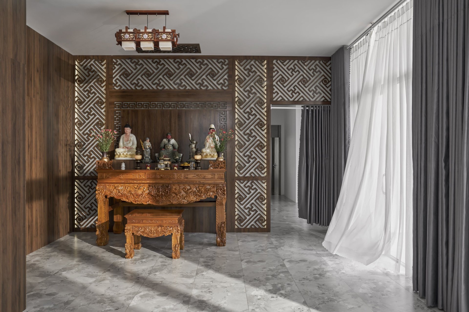 thiết kế phòng thờ – dự án D&K House (1)